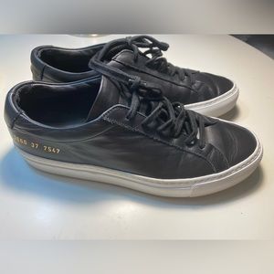 Common Projects Women Size 37 Leather Achilles Black